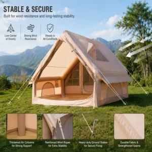 Light Weighting Double Door AB Version Inflatable Waterproof Tent with Large Skylight for Outdoor Camping and Events