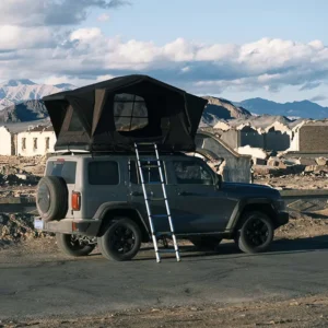 Lightweight 1-3 Person Oxford Canvas Rooftop Tent, All-Weather Waterproof, Four-Season, Quick Automatic Opening