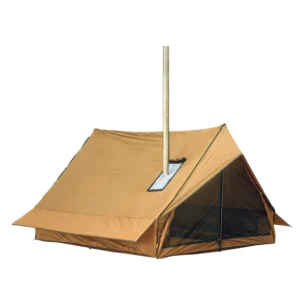 Lightweight 2 Person Outdoor Camping Tent with Chimney Port Rainproof Compatible with Wood Stove Must Have Camping Gear