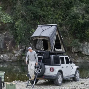 Lightweight 2 Person Roof Top Tent Triangular Design Waterproof for SUV Pickup Overland Outdoor Camping