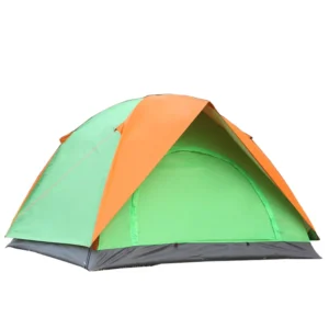 Lightweight 3-4 Person Double-Layer Camping Tent, Dual-Door, Breathable Inner Fabric, 1000-1500mm Waterproof, Sun-Resistant