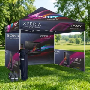 Lightweight Aluminum Frame Pop-Up Gazebo with UV Protection for Outdoor Parties and Beach Events