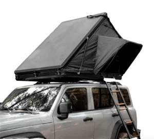 Lightweight Aluminum Hard Shell Car Rooftop Tent with Ladder, Waterproof, for 4×4 Off-Road Camping