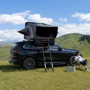 Lightweight Aluminum Hard Shell Roof Top Tent Waterproof for 3-4 Person 4×4 Outdoor Camping Rooftop Tent