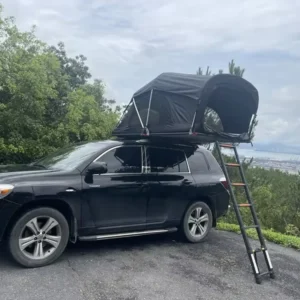 Lightweight Aluminum Soft Shell Waterproof Automatic Car Rooftop Tent for 2 Person with Ladder