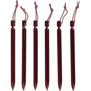 Lightweight Aluminum Tent Pegs with Rope