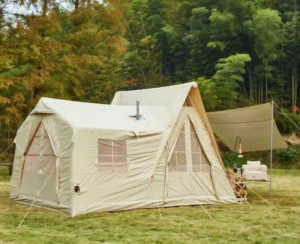 Lightweight Cotton Waterproof UV-Resistant 3000mm+ Four-Season Inflatable Tent with Automatic Opening