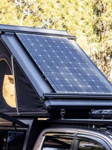 Lightweight Electric Solar-Powered Aluminum Hard Shell Rooftop Tent with Skylight for 3-5 Persons