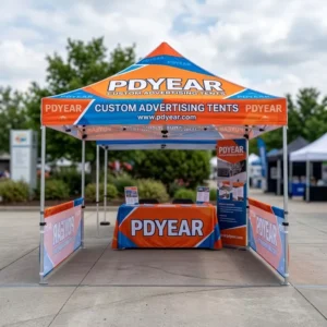 Lightweight Folding Gazebo with Custom Design 10×10 10×15 Commercial Grade UV Resistance Marquee Tent for Promotional Display