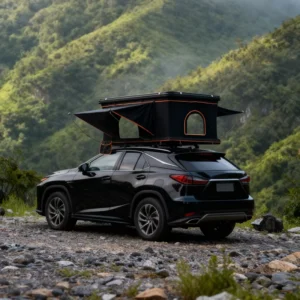 Lightweight Four Season Camping Aluminum Alloy Vertical Shell Rooftop Tent Car Van Camper Roof Top Tent