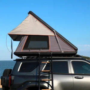 Lightweight Four-Season Double-Layer Hardtop Triangle Car Rooftop Tent with Aluminum Construction