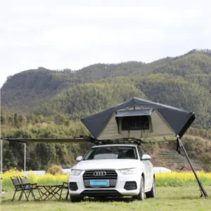 Lightweight One-Bedroom Soft Shell Canvas Folding Rooftop Tent for Four-Season Camping