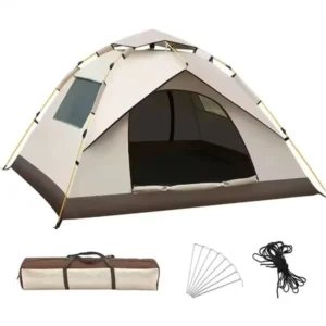 Lightweight Portable Outdoor Tent with Zipper Closure, Waterproof Instant Pop-Up Design and Easy Setup