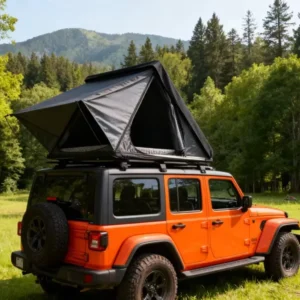 Lightweight Slimline Rooftop Tent Camping Car Aluminum Telescopic Ladder 2.3m Oxford Four-Season Waterproof