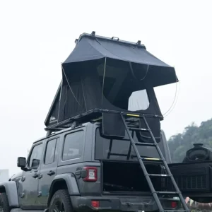 Lightweight Waterproof Four season Hydraulic Automatic Poles 2.3m Telescopic Ladder Aluminum Hard Shell Foldable Roof Top Tent