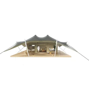 Lodge Tent Luxury Canvas Glamping Suite for Resort Operators Seeking Stylish Durable Structures in Natural Settings