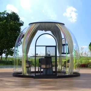 Lucidomes Polycarbonate Dome House Luxury Glamping Resort Hotel PC Bubble Dome House Tent Bathroom Transparent Geodesic Dome
