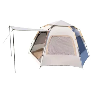 Luxury 5 8 People with One Bedroom Waterproof Automatic Single Layer Hexagonal Four-season UPF 50+ Camping Tent