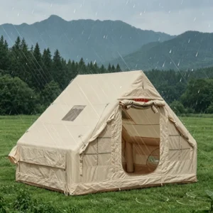 Luxury 6.4sqm Air Supported Camping Tent Automatic Inflation Waterproof Oxford Fabric Thermal Insulated Family Outdoor
