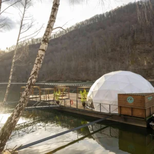 Luxury 6m Geodesic Dome House Prefab Half Sphere Tent Four Season 850G Tensile Membrane Outdoor Events Modern Hotel En Suite