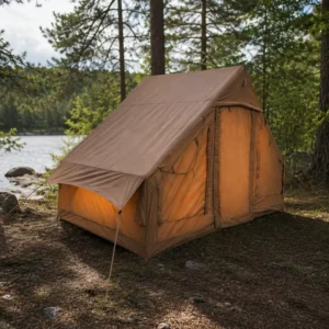 Luxury Aesthetic 6.3sqm Inflatable Tent TC Cotton Premium Glamping Vintage Khaki Outdoor Family Shelter Waterproof Large