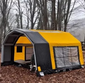 Luxury Air Tent Inflatable Camping Tent Outdoor Oxford Waterproof Windproof Two Bedrooms Triple Layer Glamping Tent 6 10 People