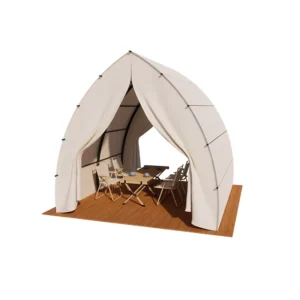 Luxury Boat Shaped Glamping Tent Professional Outdoor Restaurant Bar Tent Waterproof Oxford Fabric Sun Shelter