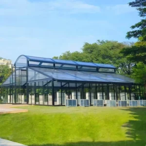 Luxury Clear Atrium Tent Glass Wall Black Aluminum Frame Four Season Waterproof Windproof UV Wedding