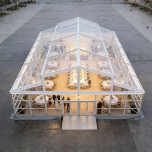 Luxury Clear Span Tent with Aluminum Alloy Frame Transparent PVC Roof for Wedding Party Festival Celebration Outdoor Gathering