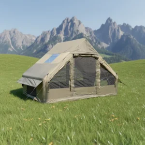 Luxury Easy Setup Portable 4 Season Waterproof Windproof UV Resistant Double Layer Inflatable Camping Tent Outdoor Oxford Mesh