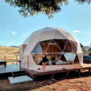 Luxury Four Season Outdoor Hotel Glamping Geodesic Domes Tent House with PVC Fabric One Bedroom