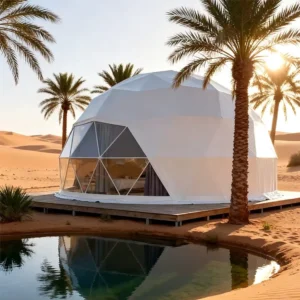 Luxury Geodesic Dome Glamping Tent for Outdoors with Sunlight Windows Geodesic Tent for Outdoor Event Party Wedding