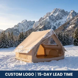 Luxury Glamping Inflatable Tent 6.3sqm Panoramic View TPU Skylight Stargazing Air House for Eco Resort and Glamping Sites