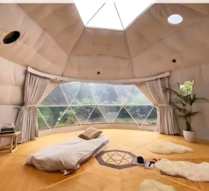 Luxury Glamping Large Capacity Shelter with Breathable Mesh Windows Great Spherical Tent for Summer Camps Beach Trips