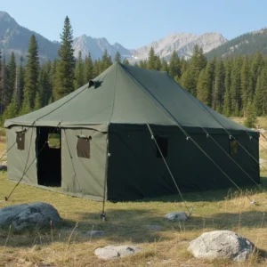 Luxury Glamping Steel Square Single Layer Sail Canvas Tent 20 40 People Temporary Housing for Outdoor Events & Parties