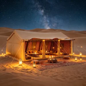 Luxury Inflatable Camping Tent 600D Oxford Fabric Waterproof Windproof Spacious Shelter for Desert Camping in Middle East