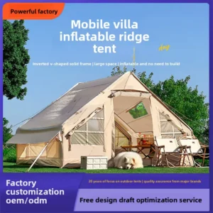 Luxury Inflatable Four-Season Ridge Tent Waterproof Large Capacity Air Beam No Assembly Required Camping House
