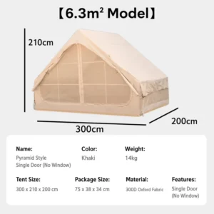 Luxury Inflatable Glamping Tent Large Waterproof Air Cabin Tent for Family Camping
