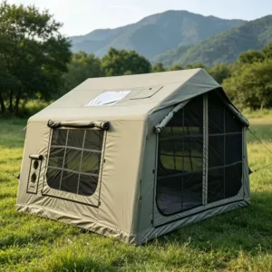 Luxury Inflatable Portable Camping House Tent 300*265*210cm 600D Oxford Fabric Single PVC Tarpaulin Waterproof UV Resistant Easy