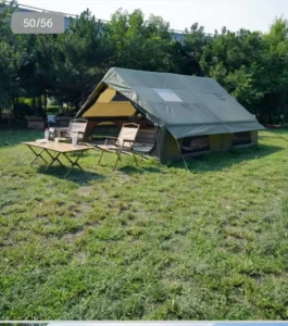 Luxury Inflatable Portable Camping Tent 3*4*2m 300D Black Coated Oxford Fabric UV Resistant Waterproof Four season 12m Outdoor
