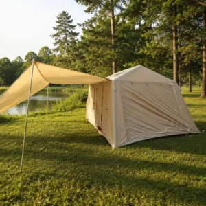 Luxury Inflatable Ridge Tent 396x270cm 420D Oxford Fabric High Strength PVC Air Column Waterproof Glamping Cabin Outdoor