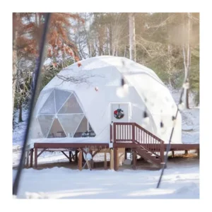 Luxury Modern Four-Season Oval Dome Shaped PVC Tents Waterproof Design Steel Frame 850g/sq.m Fabric for Resort Rental