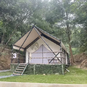 Luxury Mongolian Yurt for Winter Outdoor Use PVC Straight Bracing Type Tent With One Bedroom Structure