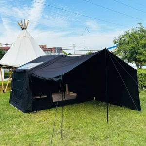Luxury New Inflatable Tent Waterproof Durable Black Four Season UV Resistant Easy Setup Camping Glamping Air Tent for Outdoor