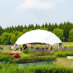Luxury Outdoor PVC Geodesic Dome Canopy Tents Modern Design Round Top for Starry Glamping Party Exhibition Events