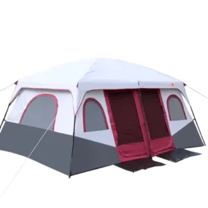 Luxury Oxford Fabric Two Bedroom Double Layer Waterproof 6 Person Large Family Camping Glamping Tent with Quick Open Design