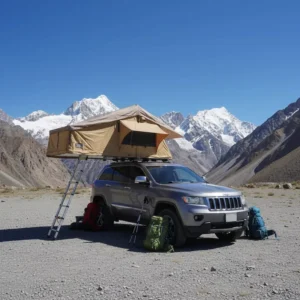 Luxury Oxford Waterproof Roof Tent Ladder Mattress for SUV Overland Hard Shell Car Tent Four season Triple Layer One Bedroom