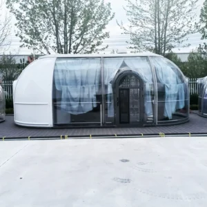 Luxury Polycarbonate Capsule Dome House Clear Prefab Outdoor Shelter for Glamping and Hotel Use