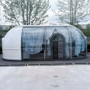Luxury Polycarbonate Geodesictiny Houses, 2 Bedroom, Transparent Bubble Dome, Ready to Ship