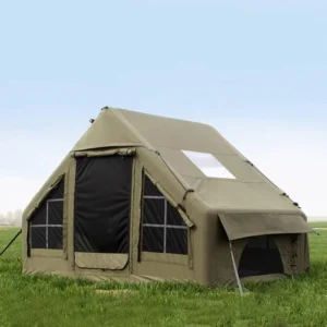Luxury Portable 6.3 Square Meter Glamping Tent Waterproof TC Cotton Oxford Inflatable Canopy for Camping 3-4 Persons Outdoor